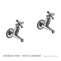 Merino Cross Deluxe Bib Cock - Male - 3/4 Turn Ceramic  White &amp; Chrome (Lf)