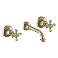 Merino Cross Bath Set - 3/4 Turn Ceramic Brushed Gold