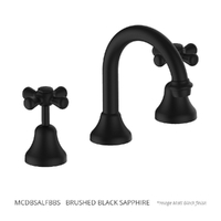 Merino Cross Basin Set - Fixed Spout - 4 Star - 3/4 Turn Ceramic Brushed Black Sapphire (Lf)