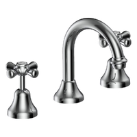 Merino Cross Basin Set - Swivel Spout - 6 Star - 3/4 Turn Ceramic Chrome (Lf)