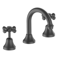 Merino Cross Basin Set - Swivel Spout - 6 Star - 3/4 Turn Ceramic Gunmetal (Lf)