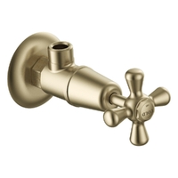 Merino Cross Cistern Cock - 3/4 Turn Ceramic Brushed Gold