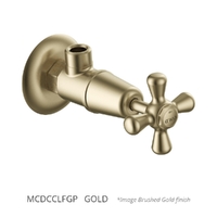 Merino Cross Cistern Cock - 3/4 Turn Ceramic Gold