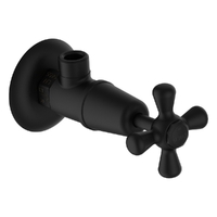 Merino Cross Cistern Cock - 3/4 Turn Ceramic Matt Black