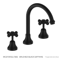 Merino Cross Vanitee Sink Set - 4 Star - 3/4 Turn Ceramic Brushed Black Sapphire (Lf)