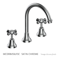 Merino Cross Vanitee Sink Set - 4 Star - 3/4 Turn Ceramic Satin Chrome (Lf)