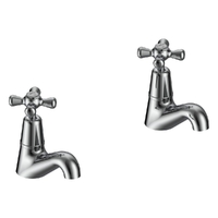 Merino Cross Pillar Cocks - 4 Star - Pair - 3/4 Turn Ceramic Chrome (Lf)