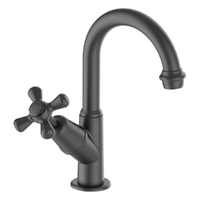 Merino Cross Swivel Pillar Tap - 4 Star - 3/4 Turn Ceramic Gunmetal (Lf)