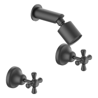 Merino Cross Shower Set - Sileno Shower - 3 Star - 3/4 Turn Ceramic Gunmetal