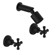 Merino Cross Shower Set - Sileno Shower - 3 Star - 3/4 Turn Ceramic Matt Black