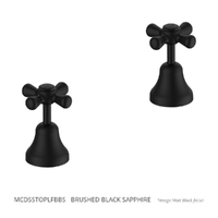 Merino Cross Sink Top Assembly - 3/4 Turn Ceramic - Brushed Black Sapphire (Lf)
