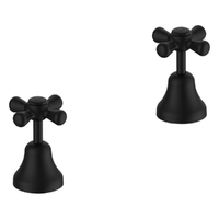 Merino Cross Sink Top Assembly - 3/4 Turn Ceramic - Matt Black (Lf)