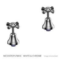 Merino Cross Sink Top Assembly - 3/4 Turn Ceramic - White Chrome (Lf)