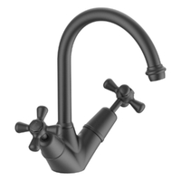 Merino Cross Twin Sink Mixer  - 4  Star - 3/4 Turn Ceramic Gunmetal (Lf)