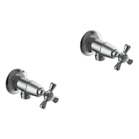 Merino Cross Washing Machine Cocks - Pair - 3/4 Turn Ceramic Chrome