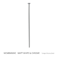Max Ceiling Mount Outlet - Bath Matt White &amp; Chrome