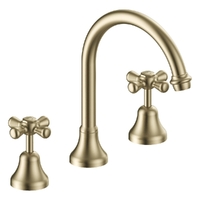 Merino Cross Vanitee Sink Set - 4 Star - Jumper Valve Brushed Gold (Lf)