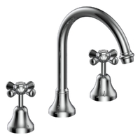 Merino Cross Vanitee Sink Set - 4 Star - Jumper Valve Chrome (Lf)