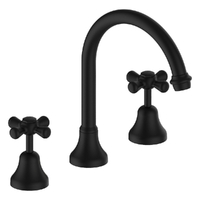 Merino Cross Vanitee Sink Set - 4 Star - Jumper Valve Matt Black (Lf)