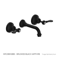 Merino Flared Bath Set - 1/4 Turn Ceramic Brushed Black Sapphire