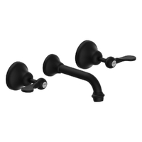 Merino Flared Bath Set - 1/4 Turn Ceramic Matt Black