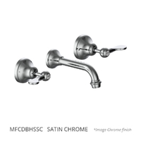 Merino Flared Bath Set - 1/4 Turn Ceramic Satin Chrome