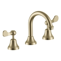 Merino Flared Basin Set - Fixed Spout - 6 Star - 1/4 Turn Ceramic Brushed Gold (Lf)