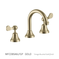 Merino Flared Basin Set - Fixed Spout - 6 Star - 1/4 Turn Ceramic Gold (Lf)
