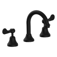 Merino Flared Basin Set - Fixed Spout - 6 Star - 1/4 Turn Ceramic Matt Black (Lf)