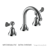 Merino Flared Basin Set - Fixed Spout - 6 Star - 1/4 Turn Ceramic Satin Chrome (Lf)