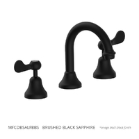Merino Flared Basin Set - Fixed Spout - 4 Star - 1/4 Turn Ceramic Brushed Black Sapphire (Lf)