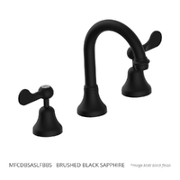 Merino Flared Basin Set - Swivel Spout - 4 Star - 1/4 Turn Ceramic Brushed Black Sapphire (Lf)