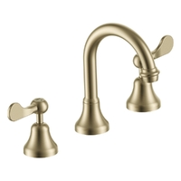 Merino Flared Basin Set - Swivel Spout - 4 Star - 1/4 Turn Ceramic Brushed Gold (Lf)