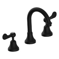 Merino Flared Basin Set - Swivel Spout - 4 Star - 1/4 Turn Ceramic Matt Black (Lf)
