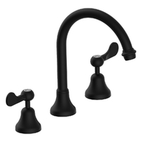 Merino Flared Hob Sink Set - 4 Star - 1/4 Turn Ceramic Matt Black (Lf)