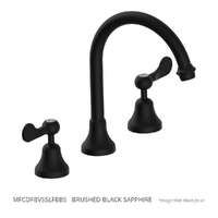 Merino Flared Vanitee Sink Set - 4 Star - 1/4 Turn Ceramic Brushed Black Sapphire (Lf)