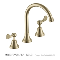 Merino Flared Vanitee Sink Set - 4 Star - 1/4 Turn Ceramic Gold (Lf)