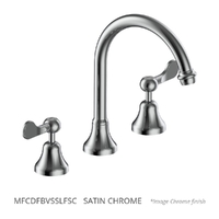 Merino Flared Vanitee Sink Set - 4 Star - 1/4 Turn Ceramic Satin Chrome (Lf)