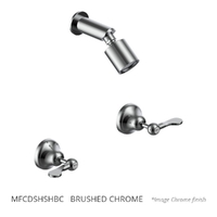 Merino Flared Shower Set - Sileno Shower - 3 Star - 1/4 Turn Ceramic Brushed Chrome
