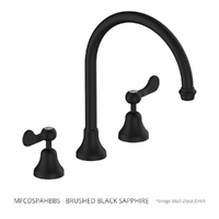 Merino Flared Hob Spa Set - 1/4 Turn Ceramic Brushed Black Sapphire