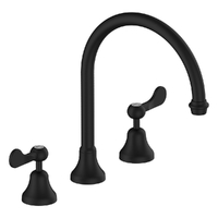 Merino Flared Hob Spa Set - 1/4 Turn Ceramic Matt Black