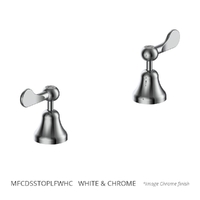 Merino Flared Lever Sink Top Assembly - 1/4 Turn Ceramic - White Chrome (Lf)