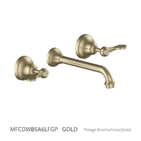 Merino Flared Wall Basin Set - 6 Star - 1/4 Turn Ceramic Gold (Lf)