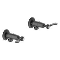 Merino Flared Washing Machine Cocks - Pair - 1/4 Turn Ceramic Gunmetal