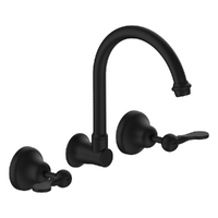 Merino Flared Wall Sink/Laundry Set - 4 Star - 1/4 Turn Ceramic Matt Black (Lf)