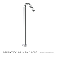 Max Floor Mount Outlet - Bath Brushed Chrome Trim Kit