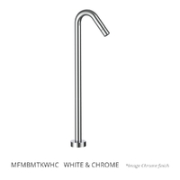 Max Floor Mount Outlet - Bath  White &amp; Chrome Trim Kit