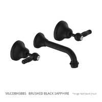 Merino Lever Bath Set - 1/4 Turn Ceramic Brushed Black Sapphire
