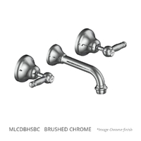 Merino Lever Bath Set - 1/4 Turn Ceramic Brushed Chrome