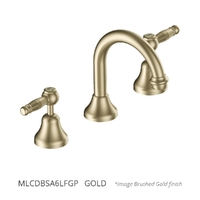 Merino Lever Basin Set - Fixed Spout - 6 Star - 1/4 Turn Ceramic Gold (Lf)